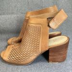 Vince Camuto  Womens Lavette Sandal Size 9M Cognac Tan Leather Slingback Heel Photo 4