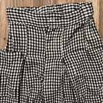 Free People  Black & White Plaid  Womens Pants XS Wide Leg Photo 4