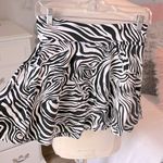 No Boundaries Zebra Stripe Black White Knit Skirt Womens Medium Photo 0