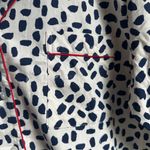 Aerie 🤍 Navy and White Print Button Up Pajama Top Photo 5