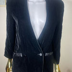 Talbots Vintage Talbot velvet black old money one button plunge neckline jacket coat 4 Photo 0