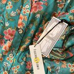 Figueroa & Flower Petite Large PL Margo floral long roll tab sleeve blouse NWT Multiple Photo 9