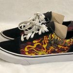 Vans Old Skool Samurai Rising Flames Black Suede Sneaker Skate Shoes Womens Sz 6 Photo 3