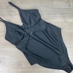 Cupshe Black Forest Adventure Solid Mesh Wrap Front Cutout One Piece Sz.S NWT Photo 3