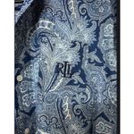 Ralph Lauren Lauren  Dress  BLUE Paisley Button Down Shirt Dress Oversized  SMALL Photo 6