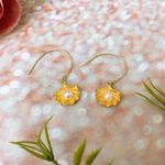 Handmade Golden Pearl On Shell Earrings Gold Photo 2