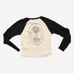 RVCA Long Sleeve Raglan Tee Women’s Size L Balance of Opposites Palm Graphic Photo 1