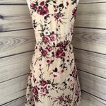 Lulus Cream Floral Deep V Sleeveless Skater Dress Photo 5