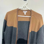 Charter Club  Long Cardigan Sweater w Faux Leather Trim Sz 2X Photo 1