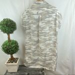 Vince Camuto Tan Belted Camouflage Roll Tab Sleeve Casual Mini Shirt Dress S Photo 4