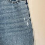 Loft Curvy High Rise Flare Crop Blue Jeans Raw Hem Stretch Denim Sz 30/10 Photo 2