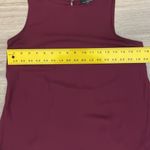 The Limited Wine Red Sleeveless Long Sheer Tank Top Keyhole with Button Back S Photo 7