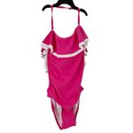 Tommy Hilfiger NWT Barbie Pink Ruffle One Piece Strapless Swimsuit Sz 6 Photo 2
