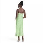 Rixo For Target Slip Dress L Sleeveless Ruffle Leopard Print Green White NWT Size L Photo 1