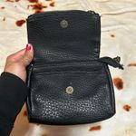 Black Textured PLeather Bag with Zipper Closure Photo 2