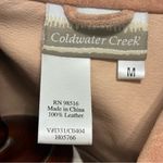 Coldwater Creek  Dusty Rose Pink Suede Leather Laser Cutout Rodeo Jacket Sz M Photo 5