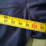 Madewell  Silk Shirt Dress Navy Blue Size 0 Long Sleeve Collared 100% Silk Photo 7