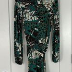 Laundry by Shelli Segal Size 2 Green and Brown Long Sleeve Dress Photo 5