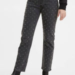 Levi's Levi’s 501 premium studded black cropped‎ jeans size 31 straight leg grunge rock Photo 0