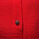 John Mark  Tunic Top Size Large Red Pockets Art to Wear Zip Back 3/4 Sleeves Photo 3