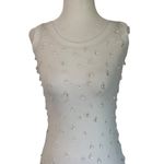 Wiederhoeft Embroidered Long Tank Dress in White 36 New Womens Beaded Runway Size undefined Photo 6