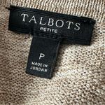 Talbots  Petite Longline Open Front Marled Knit Cardigan P/XS Neutral Photo 2