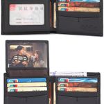 Chain Wallets for Men, RFID Blocking Genuine Leather Bifold Wallet with Sturdy Chain Photo 3