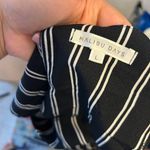 Malibu Days Striped Tie Waist Top Black Size L Photo 3