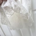 Alice + Olivia NWT Fae White Eyelet Mini Dress 10 Photo 8