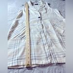 NWT Maeve Plaid Long Linen Vest Size 12 Ivory Black Anthropologie Photo 9