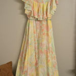 Gorgeous VINTAGE Marshall Fields‎ Dress / Robe Yellow Size M Photo 0