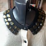 Kate Spade  Kati silk cashmere jeweled S Peter Pan cardigan Photo 2