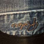 Riders By Lee Vintage 90s VF Jeanswear Riders 3/4 Sleeve Button Up Blue Denim Shirt Sz XL Photo 2