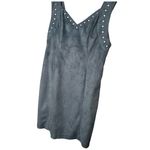 Somedays Lovin New Some Days Lovin Faux Suede Sleeveless Sweetheart Studded Dress Blue Small Photo 6