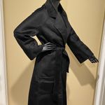 Wool Trench Coat Winter Jacket Parka Bomber Office Coat Wool Jacket Fall Long Jacket Black Photo 3