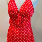 Vintage 60s Swimsuit Red White Size 6 Union Made USA Photo 0