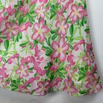 Lilly Pulitzer Floral Midi Dress Sz 2 Cotton Silk Blend Halter Neck Bow Tie Back Photo 7