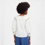 Madewell women’s Embroidered Poplin Balloon-Sleeve Top white Size S NWT Photo 2