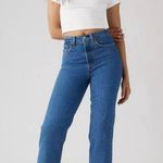 Levi's Premium RIBCAGE STRAIGHT ANKLE WOMEN'S JEANS 25x29 Jazz Pop Medium Wash Photo 4