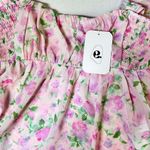 Elodie NWT  Ruched Bust Ruffle Sleeve Top in Pink Multi Photo 5