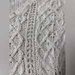 Free People  V-Neck Cable Knit Fringe Sweater; cream color; size Smalll Photo 4