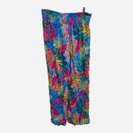 Kona Sol  Wide Leg Side Slit Hawaiian Floral Beach Pants Cover Up Swim Size Small Photo 6