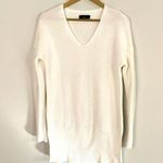 Rachel Zoe  White Knite V Neck Tunic Sweater Photo 0