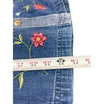 VTG 90s Bobbie Brooks Embroidered Floral Mixed Denim Shirt Button Up L Boho Blue Size L Photo 8