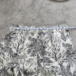 Tahari  Women’s 100% Linen Wide Leg Pants Pull On High Rise Crop Printed XL Photo 9