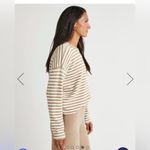 Splendid x Cella Jane Striped Front Seam Sweater new without tags. Size L brown Photo 2