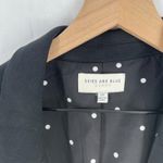 Skies Are Blue  Curvy Blazer Womens 2X Black Stretch Polka Dot Linen Notch Lapel Photo 1