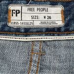 Free People Rock Denim Uptown Short Size 26 Button Fly Jean Shorts Raw Hem Photo 5