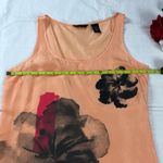New York And Company  Peach Floral Blouse S Photo 4