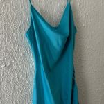 Topshop Ruched Satin Slip Mini Dress Photo 2